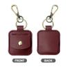 2 PCS Elegant Leather Coin Rings Holder Keychain Double-Sided Transparent Coin Display Case Cute Coin Pouch Keychain for Ssobriety Chips Token Medallion Challenge Coin (Red) view 2