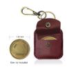 2 PCS Elegant Leather Coin Rings Holder Keychain Double-Sided Transparent Coin Display Case Cute Coin Pouch Keychain for Ssobriety Chips Token Medallion Challenge Coin (Red) view 4