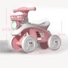 Baby Balance Bike Colorful Lighting Baby Balance Four-Wheeled Vehicle with Basket First Birthday Gift(Green) view 2