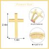 12Pcs Cross Cupcake Toppers - Religious Baptism Party Decorations,Acrylic Gold Cross Cupcake Toppers,First Communion Party Cake Topper,God Bless Birthday Wedding Party Photo Props view 2