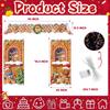 3 Pcs Christmas Gingerbread House Decorations,Gingerbread House Door Covers Lighted Backdrop for Xmas Holiday Indoor Outdoor Winter Party Decor view 2