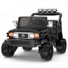 24V Ride on Toys for Kids, Licensed Toyota FJ, 2 Seater Ride on Car with Remote Control, Electric Car w/ 4-Wheeler Suspension, Led Light, Music, USB, Electric Vehicle for Age 3-8, Black view 1