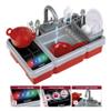 Theo Klein 7110 Bosch Mini Children's Kitchen, Sink with Water Pump Function, Hob with Light and Sound, Includes Cooking and Dinnerware, Toy for Children from 3 Years view 2