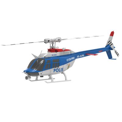 C138PRO RC Helicopter for Adults, 1/33 B-ell 206 2.4G 6CH Flybarless RC Helicopter with One-Touch Inverted Flight & 3D Stunt Mode, Remote Control Helicopters, Stunt Aircraft - RTF, Police Livery