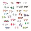 Animals Earrings 30 Pairs Small Mixed Bee For Frog Mushroom Earrings Fashion Jewelry Charms Kids Fri Neck view 3