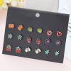 Animals Earrings 30 Pairs Small Mixed Bee For Frog Mushroom Earrings Fashion Jewelry Charms Kids Fri Neck view 4