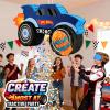 27" Race Car Piata, Monster Truck Pinata Bundle with Blindfold and Bat Party Favors for Kids Boys Exciting Party Games Supplies view 3
