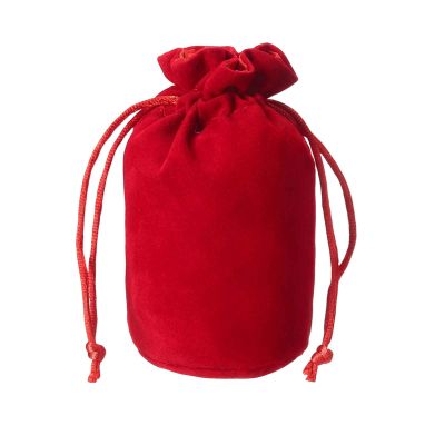 HEARTOOL Drawstring Dice Bag 2.36"x4.92" Durable Velvet Fabric Cosplay Coin Pouch Perfect for Dice Storage & Jewelry & Chess & Tarot Cards & Board Gaming Accessories (Red, 1pcs)