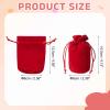 HEARTOOL Drawstring Dice Bag 2.36"x4.92" Durable Velvet Fabric Cosplay Coin Pouch Perfect for Dice Storage & Jewelry & Chess & Tarot Cards & Board Gaming Accessories (Red, 1pcs) view 2