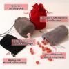 HEARTOOL Drawstring Dice Bag 2.36"x4.92" Durable Velvet Fabric Cosplay Coin Pouch Perfect for Dice Storage & Jewelry & Chess & Tarot Cards & Board Gaming Accessories (Red, 1pcs) view 3