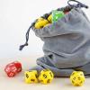 HEARTOOL Drawstring Dice Bag 2.36"x4.92" Durable Velvet Fabric Cosplay Coin Pouch Perfect for Dice Storage & Jewelry & Chess & Tarot Cards & Board Gaming Accessories (Red, 1pcs) view 4