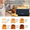 4-Slice Toaster Extra Wide Long Slot with Warming Rack, 6 Browning Levels Bagel Defrost Reheat, Removable Crumb Tray Stainless Steel Matte Blue 1500W view 3