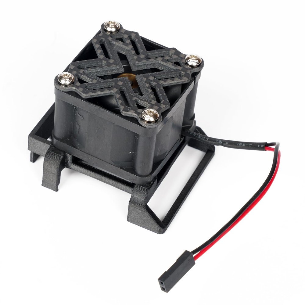 Heat Sink Heatsink Mount w/High Velocity Cooling Fan Set for Spektrum 150A Electronic Speed Controller w/Cooling Fan Esc Protective Cover for Higher Wind Speed Increases Heat Dissipation