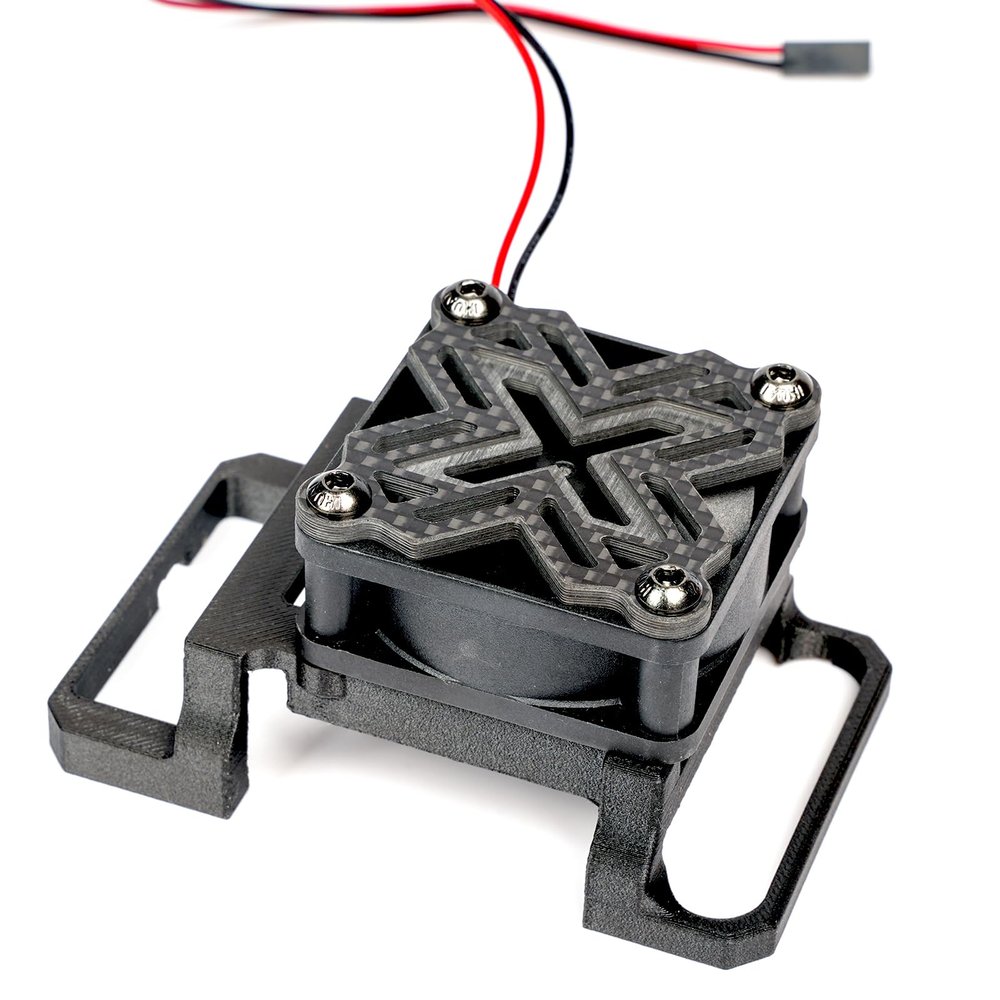 Heat Sink Heatsink Mount w/High Velocity Cooling Fan Set for Hobbywing MAX5 HV G2 Electronic Speed Controller w/Cooling Fan Esc Protective Cover for Higher Wind Speed Increases Heat Dissipation