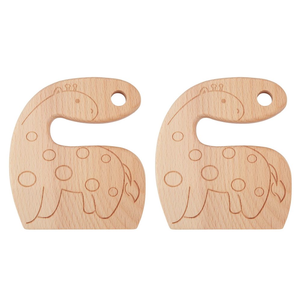 Wooden Kids Knife Safe Ergonomic Kitchen Tool Toy for 2 to 8 Years Old 2pcs Applicable Home Outdoor
