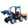 24V Kids Ride On Tractor w/Remote Control, 3IN1 Riding Tractor w/Trailer&Front Loader, Power Wheels 24V Ride on Toys for Boys Girls, Kids Ride on Excavator Toy (Blue Tractor with Trailer&Front Loader) view 1