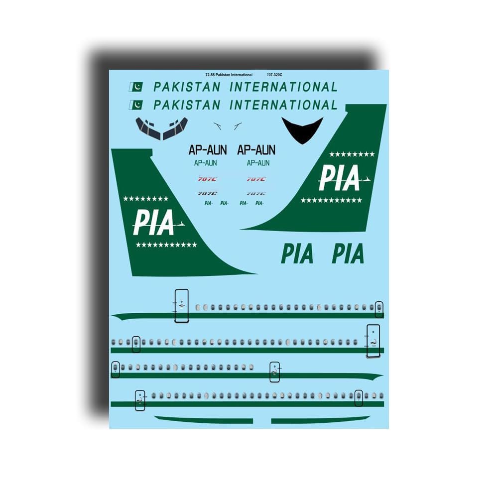 26Decals 72-55 1/72 PIA DELIVERY 707-320C Laser Decal for Aircraft