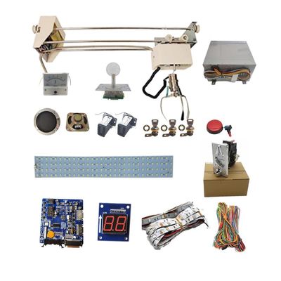 DIY Claw Crane Machine kit with 71cm Gantry Crane Motherboard Coin Acceptor Button Harness Joystick Coin Meter led top Light