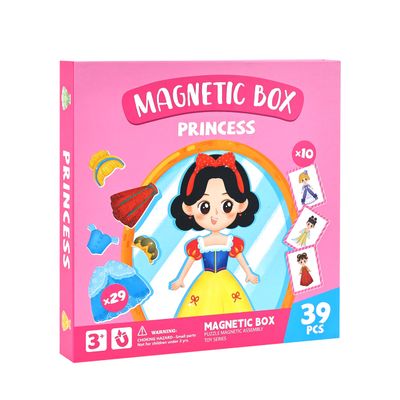 DJYILUF Magnetic Dress-Up Princess Dolls Set - 10 Scenes with 39 Magnetic Pieces, Educational Pretend Play & Preschool Toys for Kids 3 4 5 6, Creative Travel & Birthday Gift for Girls