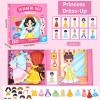 DJYILUF Magnetic Dress-Up Princess Dolls Set - 10 Scenes with 39 Magnetic Pieces, Educational Pretend Play & Preschool Toys for Kids 3 4 5 6, Creative Travel & Birthday Gift for Girls view 2