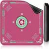 Chinese Mahjong Mat with Storage Bag, Neoprene Mahjong Table mat, 31.5x31.5 Inch, Non-Slip and Noise Reduction Table Cover for Board Games, Tile Games, Mahjong, Dominoes (Pink) view 1