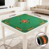 Chinese Mahjong Mat with Storage Bag, Neoprene Mahjong Table mat, 31.5x31.5 Inch, Non-Slip and Noise Reduction Table Cover for Board Games, Tile Games, Mahjong, Dominoes (Pink) view 4