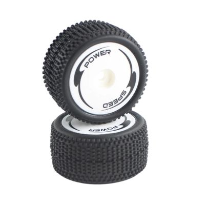 2 Pieces Rear Tires RC Vehicle Tyres 32mmx17.3mm Black Upgrade Sturdy RC Car Spare Parts for Wltoys 244016 1/24 Scale Model