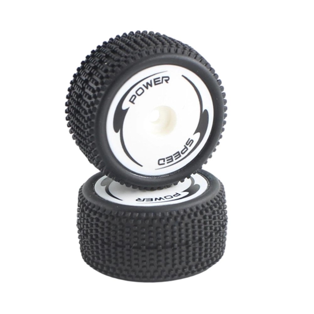 2 Pieces Rear Tires RC Vehicle Tyres 32mmx17.3mm Black Upgrade Sturdy RC Car Spare Parts for Wltoys 244016 1/24 Scale Model