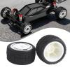 2 Pieces Rear Tires RC Vehicle Tyres 32mmx17.3mm Black Upgrade Sturdy RC Car Spare Parts for Wltoys 244016 1/24 Scale Model view 3