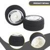 2 Pieces Rear Tires RC Vehicle Tyres 32mmx17.3mm Black Upgrade Sturdy RC Car Spare Parts for Wltoys 244016 1/24 Scale Model view 4