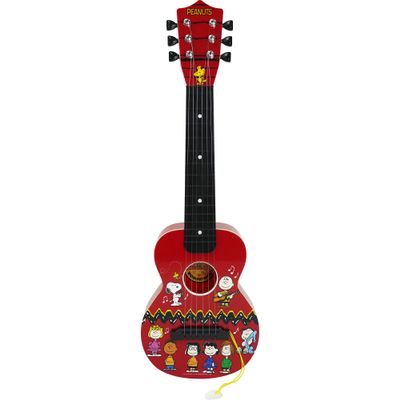 LICENSE 2 PLAY Peanuts 21 Inch Guitar, Toy Stringed Instrument, Plastic, Peanuts Characters Design, 21.9 x 2.91 x 7.28 Inches, Toddler, 1.34 Pounds