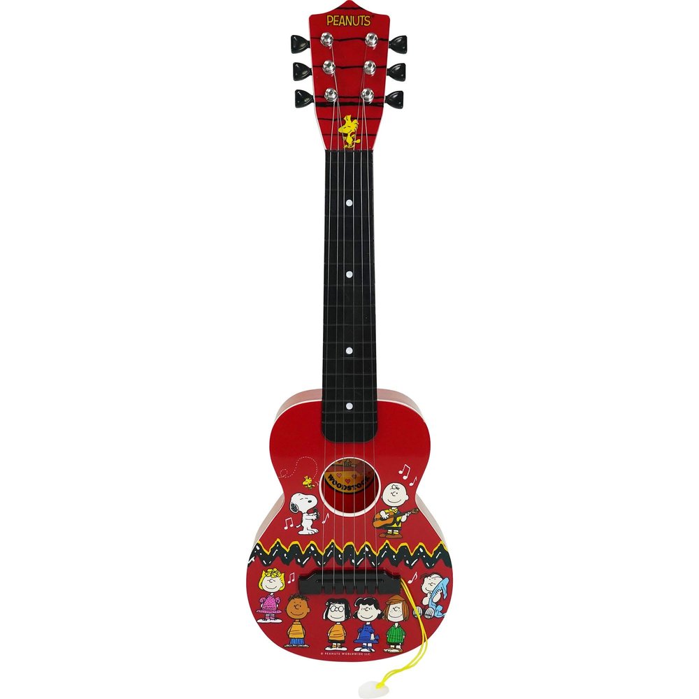 LICENSE 2 PLAY Peanuts 21 Inch Guitar, Toy Stringed Instrument, Plastic, Peanuts Characters Design, 21.9 x 2.91 x 7.28 Inches, Toddler, 1.34 Pounds