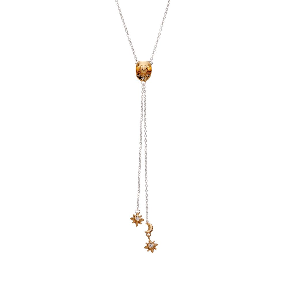 Alex and Ani Cosmic Cowgirl Bolo Necklace for Women - Two Tone, Nickel-Free Pendant Necklace, Trendy Jewelry, Ideal Gift for Women