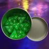 25Pcs Acrylic Polyhedral Dice 4 Sided Dice Portable with White Numbers with Storage Case for Board Game Role Playing Friends, Green view 4