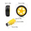 4 Sets TT Motor DC 3-6V Gearbox Motor Dual Shaft 200RPM Ratio 1:48 Motor with Tire Wheel Kit Compatible for Arduino DIY Smart Car Robot view 3