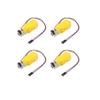 4 Sets TT Motor DC 3-6V Gearbox Motor Dual Shaft 200RPM Ratio 1:48 Motor with Tire Wheel Kit Compatible for Arduino DIY Smart Car Robot view 4