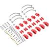Rc Accessories For WPL B16 B36 For JJRC Q60 Q63 Q75 1/16 Steel Shock Absorber Suspension For Leaf Springs 6WD 6X6 RC Car Upgrade Parts Accessories(Red) view 1