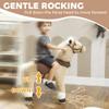 Qaba Ride on Horse for Kids 3-5 Years, 31.5 Inch Height Plush Riding Pony, Walking Horse Animal with Rolling Wheels for Active Play, No Batteries Required, Brown view 4