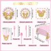 166 Pcs Oh Twodles Birthday Party Supplies Girl, 2nd Birthday Decorations for Girl Paper Plates Napkins Cups Tablecloth Banner for Pink Gold Oh Twodles Birth day Decorations for Girls Serve 16 Guests view 3