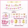 166 Pcs Oh Twodles Birthday Party Supplies Girl, 2nd Birthday Decorations for Girl Paper Plates Napkins Cups Tablecloth Banner for Pink Gold Oh Twodles Birth day Decorations for Girls Serve 16 Guests view 4
