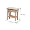 Abaodam Scale Miniature Bedside Table Raw Wood Nightstand Cabinet for Dollhouse Bedroom and Living Scene Unfinished Natural Wood Finish Dual Function Side Cabinet Model Accessory view 2