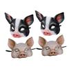 Abaodam 4pcs Half Face Cosplay Dress Up Mask for Halloween Carnival Christmas Party Outdoor Festival Breathable Lightweight Animal Masquerade Props view 1
