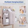 LFRXION Diaper Organizer, Crib Storage Organizers With Compartments, Multifunctional Hanging Bag For Diapers Clothing Toy view 2