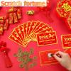 Capoda 25 Counts Chinese New Year Fortune Cards 2026 Year of The Horse Scratch Off Cards with 30 Feng Shui Coins Chinese Decoration Lunar New Years for Presents Eve Party view 4