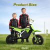 24V Kids Electric Dirt Bike,Motorcycle for Kids Up to 12mph, Electric Mini Bike with Shock Absorption, Off-Road Inflatable Tires and Music Player (Green) view 3