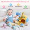 bopopo Submarine & Ocean Animals Baby Toys 6-12 Month, Sensory Toy Set with Whale, Dolphin, Starfish, Octopus, Turtle, Seahorse, Soft Montessori Toys for Infants 0-3 view 2