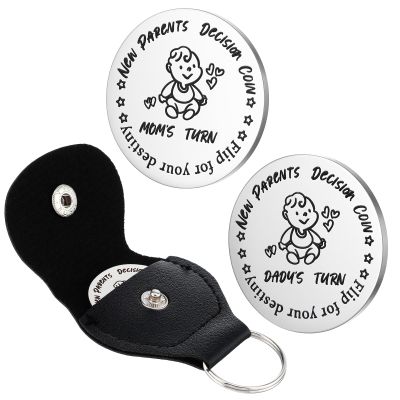 1PC Funny New Parent Decision Flip Coin, Parenting Who Takes Care of Baby Decision Tool, Lighthearted Interaction Coin for New Mom Dad, Baby Shower Fathers Day Mothers Day