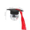 DOITOOL 10pcs Graduation Cap Cupcake Toppers Tassel Disco Ball Decorations for Kindergarten to Masters Party Wear-resistant Material Easy to Use Cupcake Picks view 2