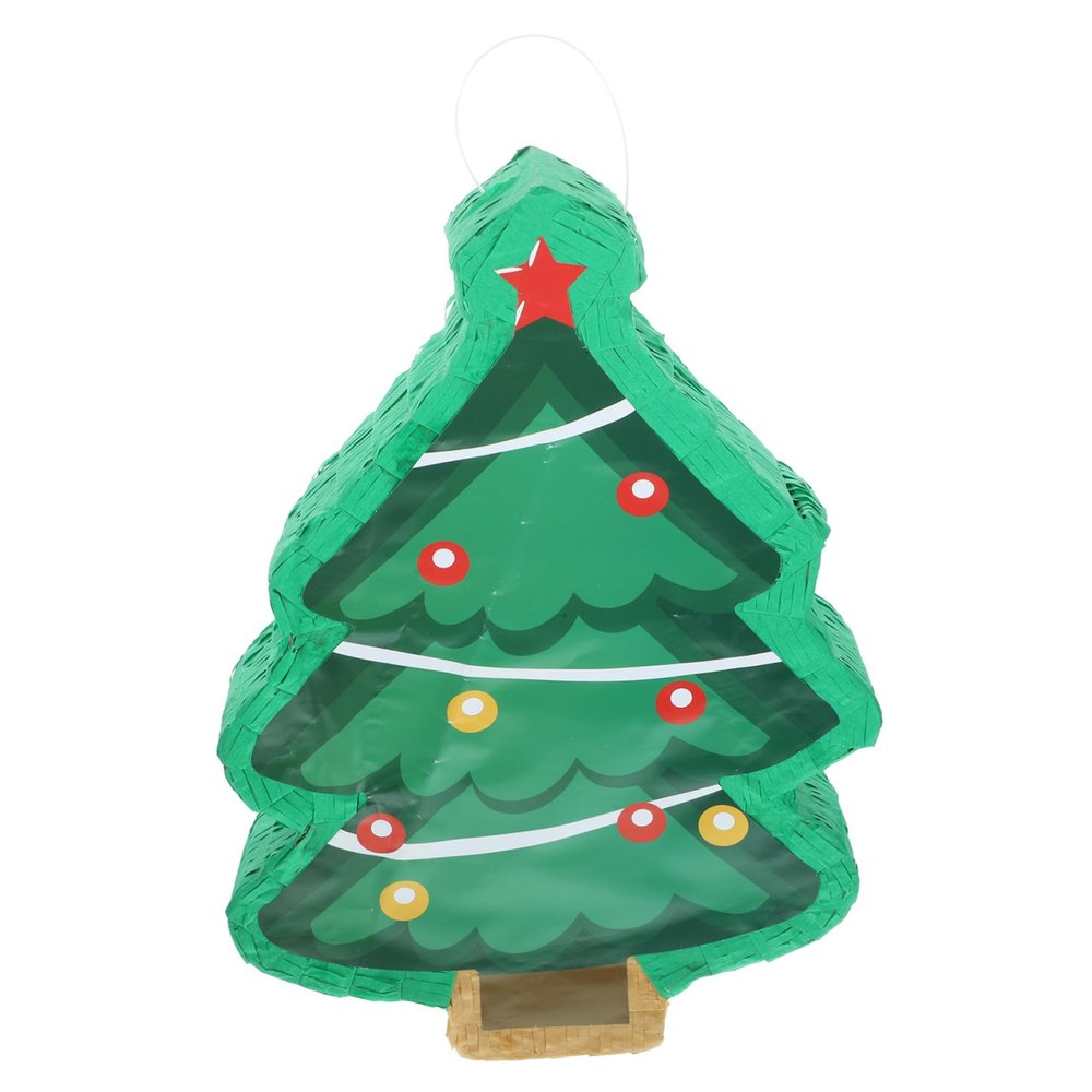 BESPORTBLE Christmas Tree Pinata Holiday Party Hanging Decor Funny Christmas Theme Party Game Ornament for Birthday and Festive Celebrations with Fine Craftsmanship
