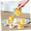 SUPVOX Wooden S Tea Party Set Miniature Pretend Play Tea Pot Cups for Role Play Kitchen Accessories Enhancing Hand-Eye Coordination Imaginative Fun for Boys view 4